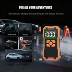 Multi-Function Jump Starter Air Pump 12V High-Capacity Portable Power Pack Auto Shut-Off LCD Screen for Truck/Motorcycle Tire