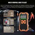 Multi-Function Jump Starter Air Pump 12V High-Capacity Portable Power Pack Auto Shut-Off LCD Screen for Truck/Motorcycle Tire