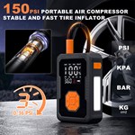 Jump Starter Air Compressor Portable 800A-2000A 150PSI Lithium Polymer Battery Jumper Starter 12V Motorcycle Car Smart Jumper