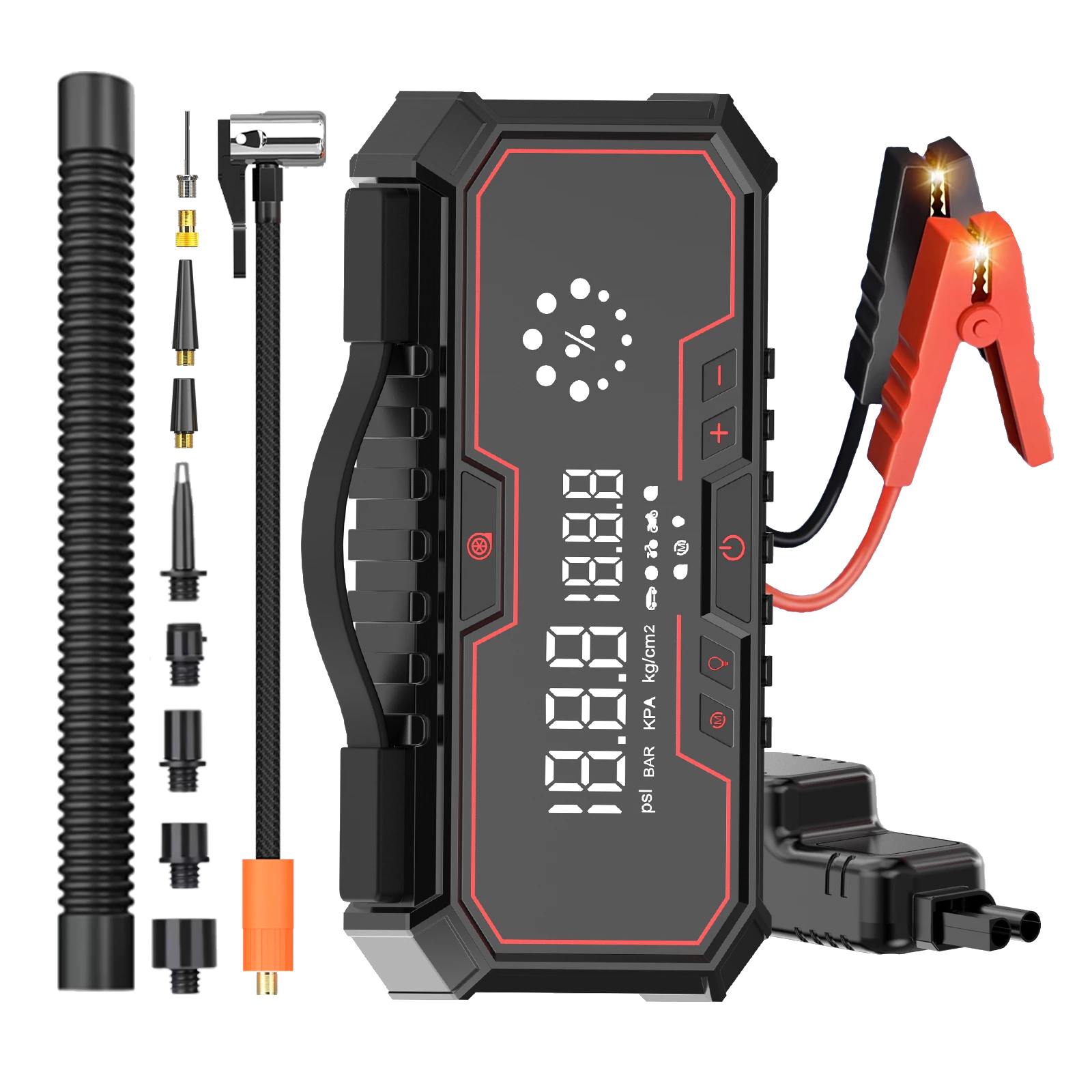 Portable Car Jump Starter Power Bank With Air Pump