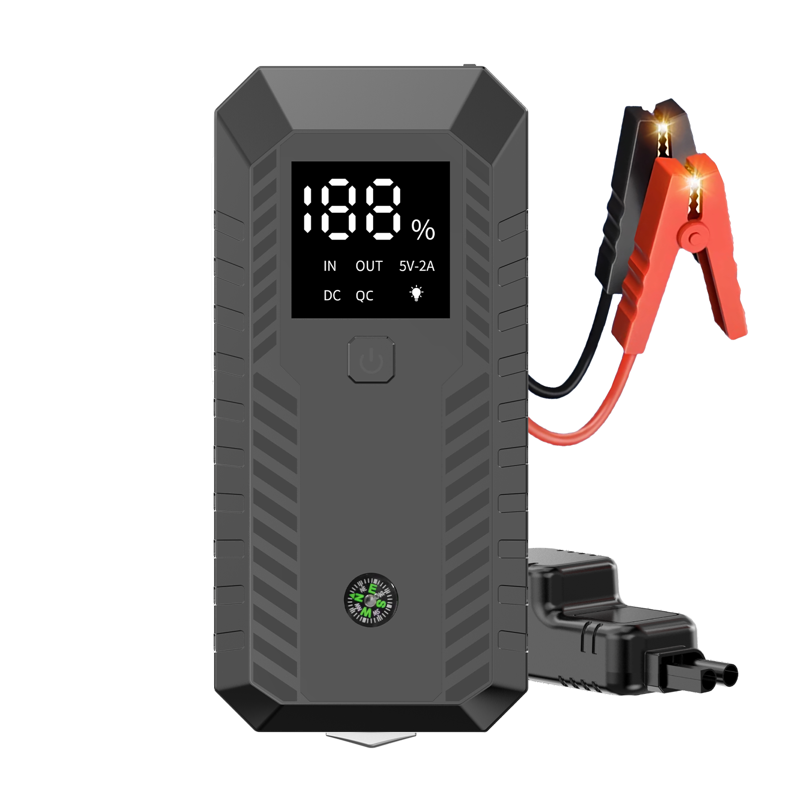 Portable Car Battery Jump Starter Auto Battery Booster Safe Lithium SOS Light Portable Power Bank