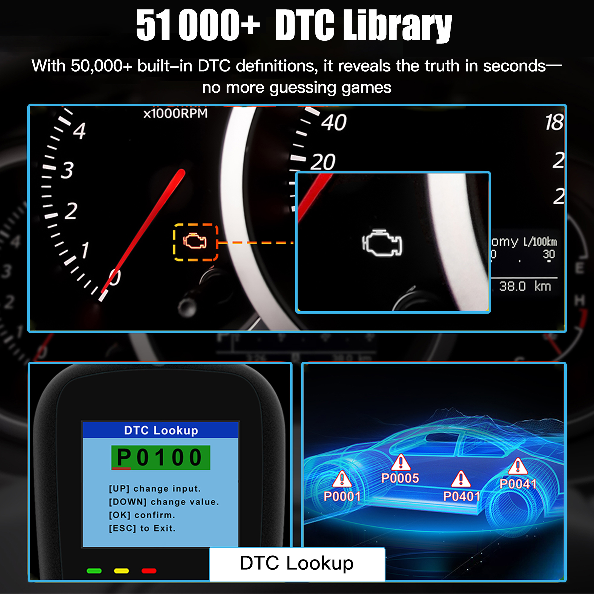 New Arrival Universal Car OBD2 Diagnostic Scanner Tool Escaner Automotriz Code Reader Engine Fault