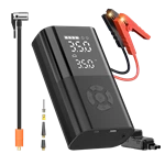 12v/24v Vehicle Car Booster Jump Starter Cordless Tire Inflator Air Compressor Digital Pressure Display 150 PSI LED Lights