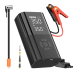 12v/24v Vehicle Car Booster Jump Starter Cordless Tire Inflator Air Compressor Digital Pressure Display 150 PSI LED Lights