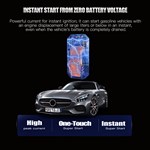 12V Booster Jump Starter Power Bank Tire Inflator SOS Light 800-1200A Peak Current for Car Truck Emergency Start Roadside