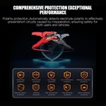 12V Booster Jump Starter Power Bank Tire Inflator SOS Light 800-1200A Peak Current for Car Truck Emergency Start Roadside