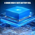 12v/24v Vehicle Car Booster Jump Starter Cordless Tire Inflator Air Compressor Digital Pressure Display 150 PSI LED Lights