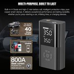 12v/24v Vehicle Car Booster Jump Starter Cordless Tire Inflator Air Compressor Digital Pressure Display 150 PSI LED Lights