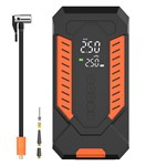 Automatic Stop ABS Tire Inflator for Car Motorcycle Wireless Electric Air Pump Digital PSI Gauge Power Bank LED Light Carry Bag