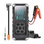 Air Pump Compressor Portable Car Jump Starter: With High-pressure Tire Inflator Power Bank