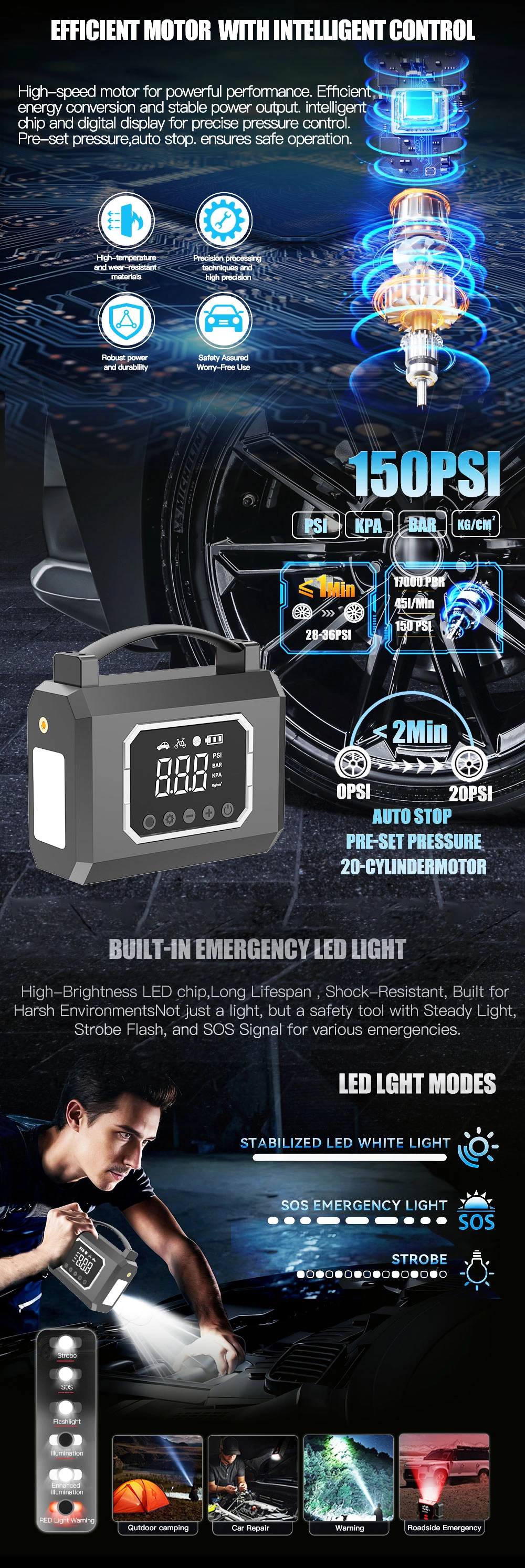 Portable Tool Energy Polymer 8000mah Low State Diesel Car Power Bank Car Jump Starter