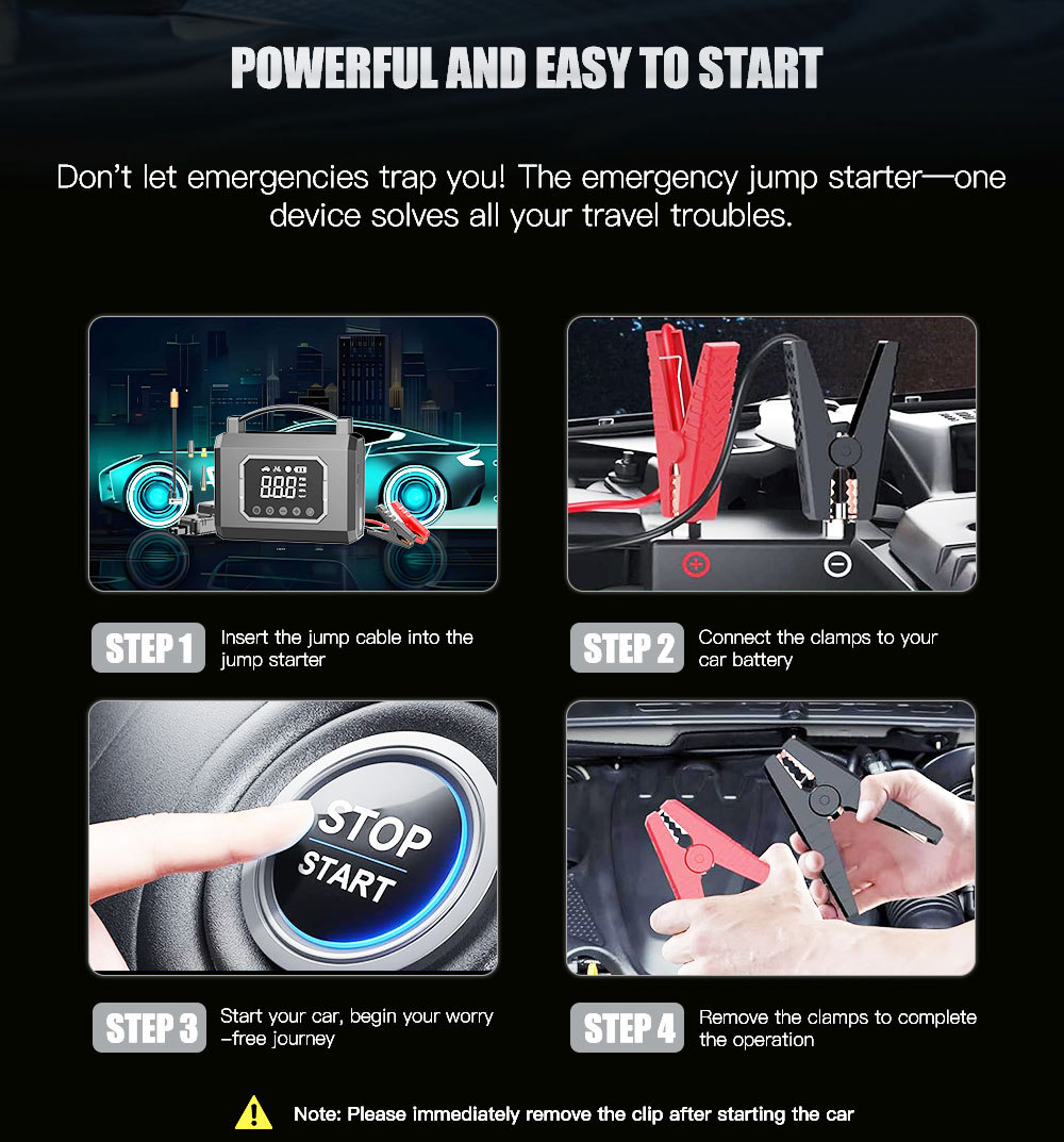 Portable Tool Energy Polymer 8000mah Low State Diesel Car Power Bank Car Jump Starter