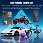 Portable Smart Tire Inflator Air Compressor 150 PSI & 6000mAh ABS Power Bank Cordless Car Tire Inflator with Digital Display