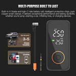 Portable Smart Tire Inflator Air Compressor 150 PSI & 6000mAh ABS Power Bank Cordless Car Tire Inflator with Digital Display