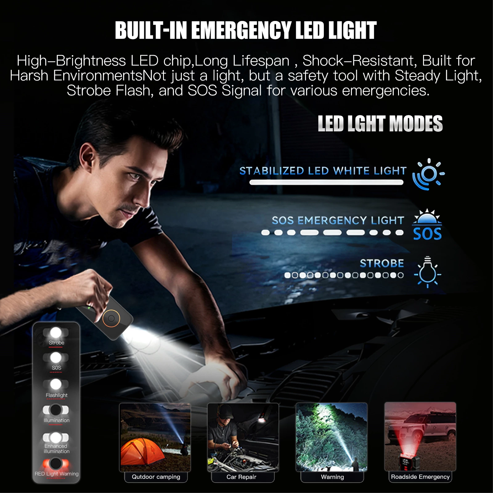 Portable Smart Tire Inflator Air Compressor 150 PSI & 6000mAh ABS Power Bank Cordless Car Tire Inflator with Digital Display
