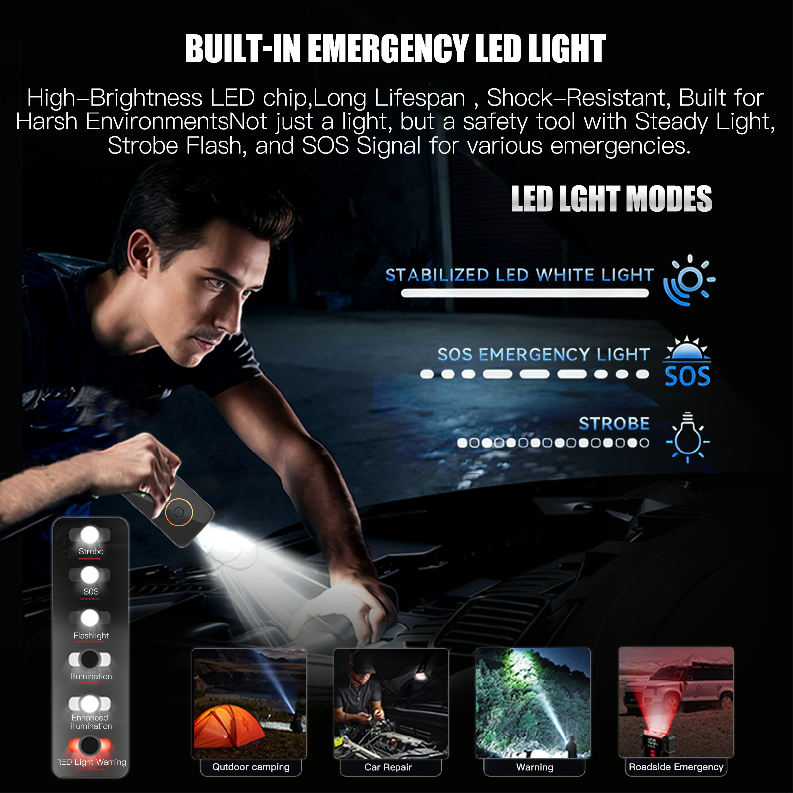 Portable Smart Tire Inflator Air Compressor 150 PSI & 6000mAh ABS Power Bank Cordless Car Tire Inflator with Digital Display