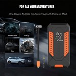 Automatic Stop ABS Tire Inflator for Car Motorcycle Wireless Electric Air Pump Digital PSI Gauge Power Bank LED Light Carry Bag