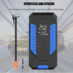 150PSI Heavy Duty Air Compressor for Car Tires, Features Auto Stop, Digital Gauge & LED Light for Emergency Use