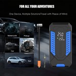 150PSI Heavy Duty Air Compressor for Car Tires, Features Auto Stop, Digital Gauge & LED Light for Emergency Use