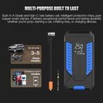 150PSI Heavy Duty Air Compressor for Car Tires, Features Auto Stop, Digital Gauge & LED Light for Emergency Use