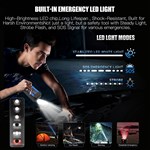 150PSI Heavy Duty Air Compressor for Car Tires, Features Auto Stop, Digital Gauge & LED Light for Emergency Use