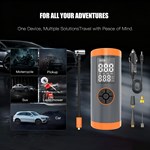 Single Cylinder Plastic Car Air Compressor LCD Digital Gauge Inflator Pump Power Bank LED Light Automatic Shut-Off Fast