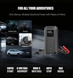 12V Portable Car Battery Jump Starter With SOS Light