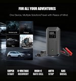 Portable Car Battery Jump Starter Auto Battery Booster Safe Lithium SOS Light Portable Power Bank