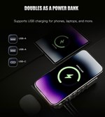 Portable Car Battery Jump Starter Auto Battery Booster Safe Lithium SOS Light Portable Power Bank