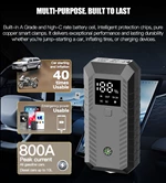 12V Portable Car Battery Jump Starter With SOS Light