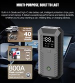 Portable Car Battery Jump Starter Auto Battery Booster Safe Lithium SOS Light Portable Power Bank