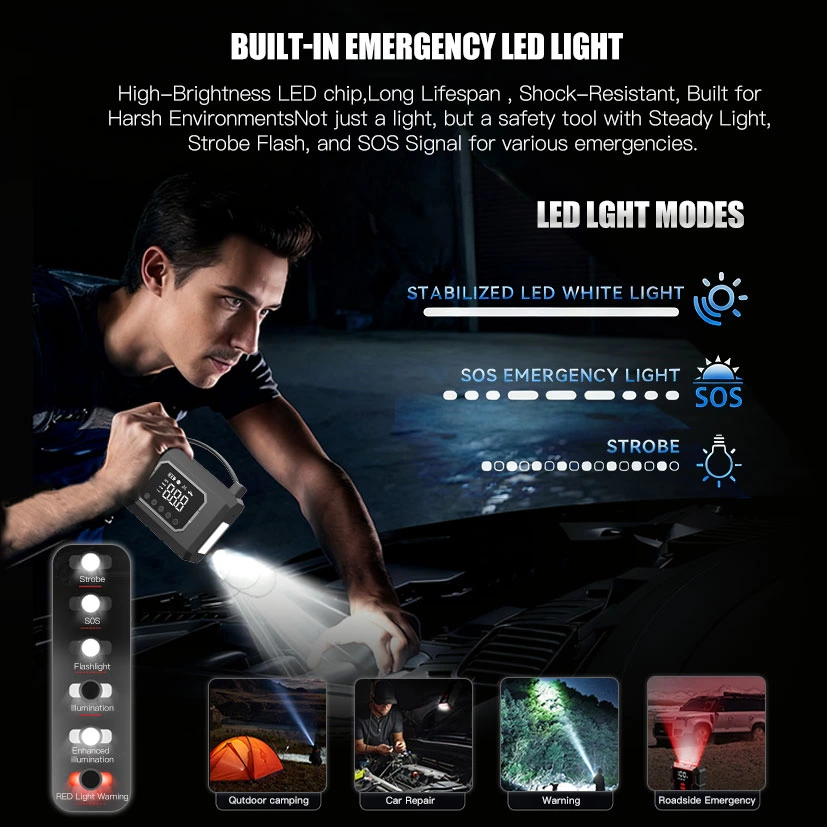 Portable Tool Energy Polymer 8000mah Low State Diesel Car Power Bank Car Jump Starter