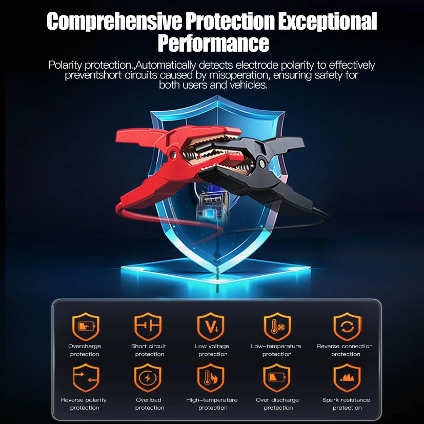 1200A Peak Current Portable Car Battery Jump Starter with Violent Fan
