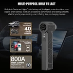 1200A Peak Current Portable Car Battery Jump Starter with Violent Fan
