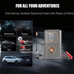 12/24V Lithium Polymer 1200A Jump Starter with SOS Light & Air Pump for Motorcycle Trucks