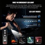 12/24V Lithium Polymer 1200A Jump Starter with SOS Light & Air Pump for Motorcycle Trucks