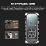 Air Pump Compressor Portable Car Jump Starter: With High-pressure Tire Inflator Power Bank