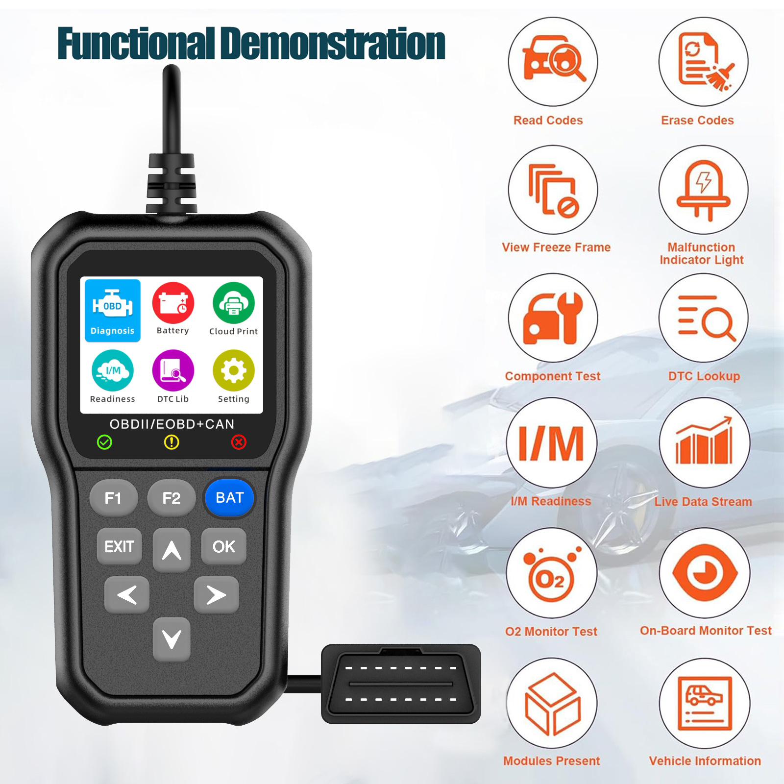 New Arrival Universal Car OBD2 Diagnostic Scanner Tool Escaner Automotriz Code Reader Engine Fault