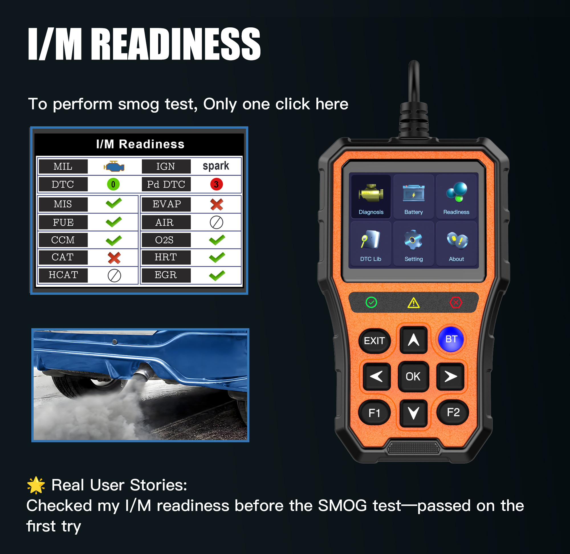 OBD2 Ultra Car Scanner Professional Automotive Diagnostic Tool 1 Year Universal Fitment for Check Engine Light Code Reading