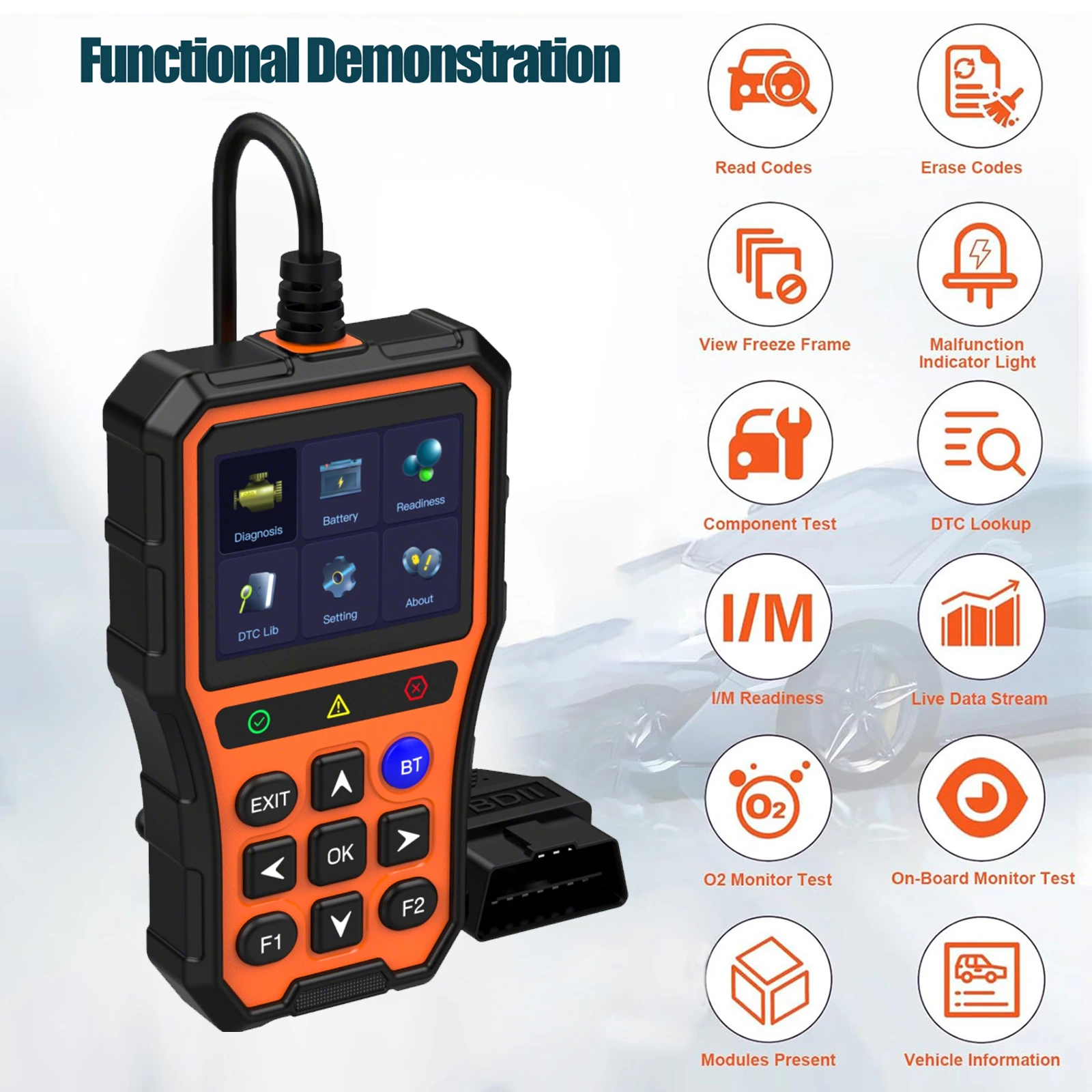 OBD2 Ultra Car Scanner Professional Automotive Diagnostic Tool 1 Year Universal Fitment for Check Engine Light Code Reading