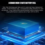 1200A Smart Jump Starter 12V Portable Car/Motorcycle Battery Booster Display USB-C Power Jumper Cables Lithium Polymer Battery