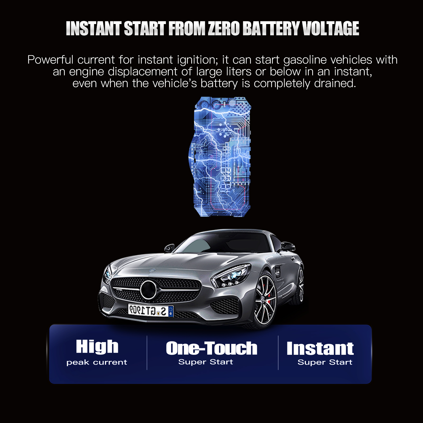 Portable Car Jump Starter Power Bank With Air Pump