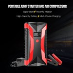 1200A Smart Jump Starter 12V Portable Car/Motorcycle Battery Booster Display USB-C Power Jumper Cables Lithium Polymer Battery