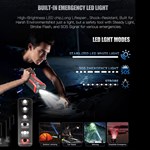 1200A Smart Jump Starter 12V Portable Car/Motorcycle Battery Booster Display USB-C Power Jumper Cables Lithium Polymer Battery