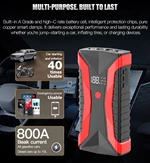 1200A 12V Portable Car Motorcycle Jump Starter With Power Bank