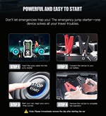 45W 1200A Peak Current Truck Jump Starter Air Compressor Battery Booster Power Bank Portable Motorcycle Truck Tire Inflator