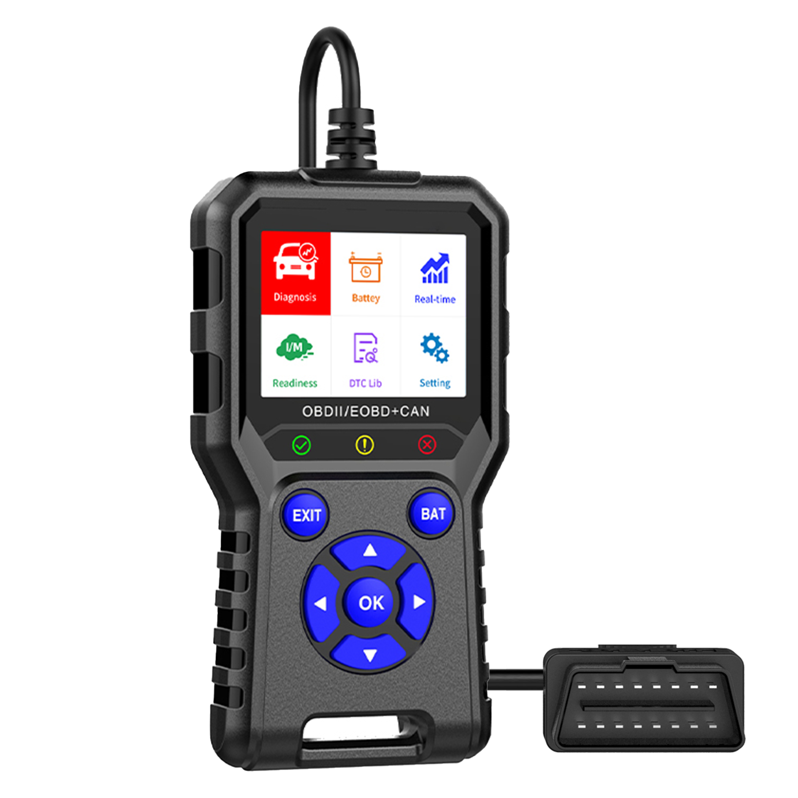 OBD2 Scanner Car Diagnostic Tool Full OBD II Universal Vehicle Fault Scan Code Reader Check Engine Light with DTC Lookup