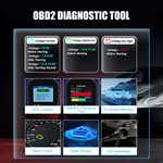 Professional OBD2 Scanner Diagnostic Tool-Check Engine Light Clear Codes Battery Test 1 Year 2.4" Color Display for All Cars