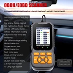 OBD2 Scanner Diagnostic Tool Vehicle Check Engine Code Reader Battery Test I/M Readiness 1 Year Universal Automotive Diagnostic