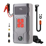 800A-2000A Lithium Polymer Jump Starter 150PSI Air Compressor 12V Motorcycle/Car Battery Booster 12000mAh Portable Tire Inflator